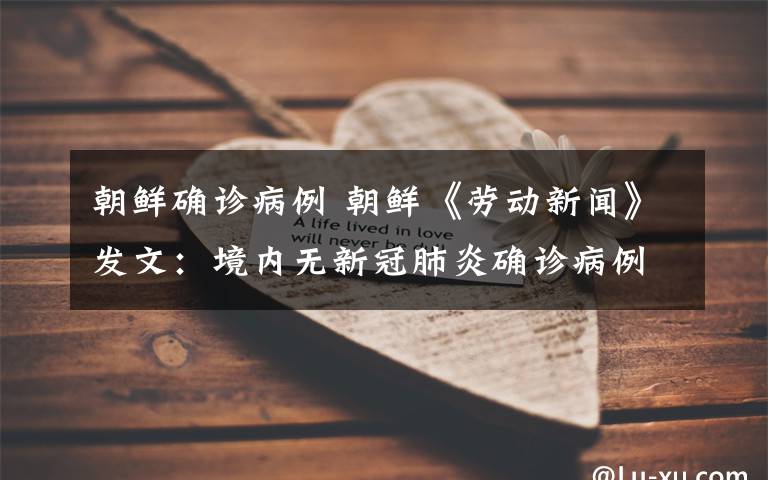 朝鲜确诊病例 朝鲜《劳动新闻》发文:境内无新冠肺炎确诊病例