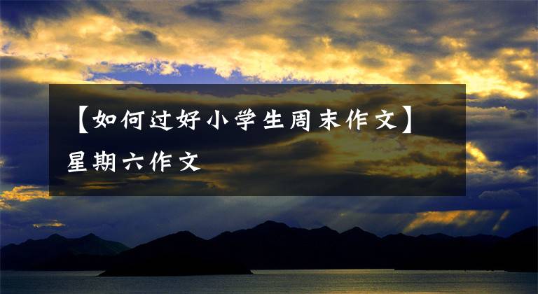 【如何过好小学生周末作文】星期六作文