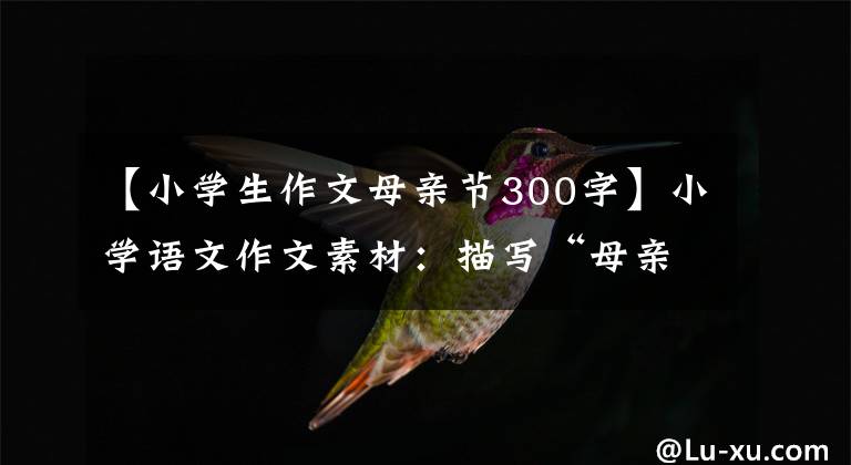 【小学生作文母亲节300字】小学语文作文素材：描写“母亲节”的好词的好句子好示范文大全