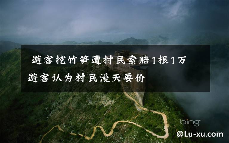 游客挖竹笋遭村民索赔1根1万 游客认为村民漫天要价