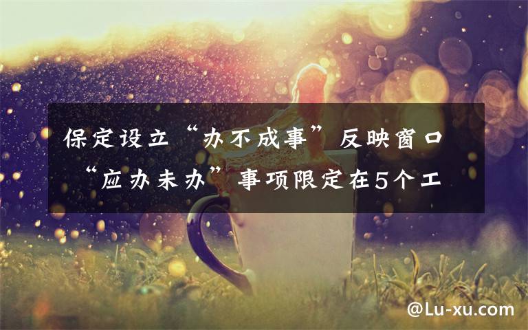 保定设立“办不成事”反映窗口 “应办未办”事项限定在5个工作日解决 事件的真相是什么?