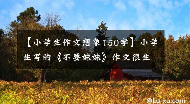 【小学生作文想象150字】小学生写的《不要妹妹》作文很生气,表达了真实的想法,让妈妈难以忍受