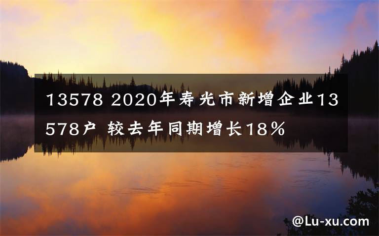 13578 2020年寿光市新增企业13578户 较去年同期增长18%