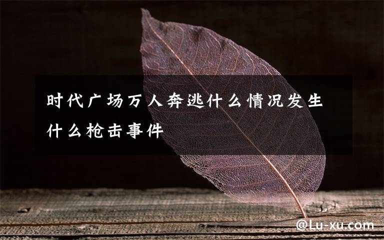 时代广场万人奔逃什么情况发生什么枪击事件