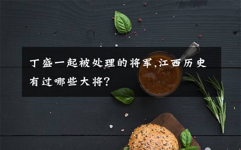 丁盛一起被处理的将军,江西历史有过哪些大将？