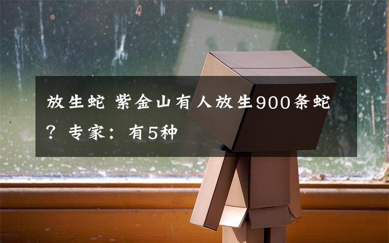 放生蛇 紫金山有人放生900条蛇?专家:有5种