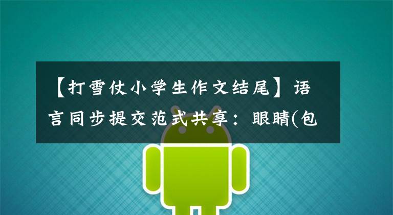 【打雪仗小学生作文结尾】语言同步提交范式共享:眼睛(包括名词评论)