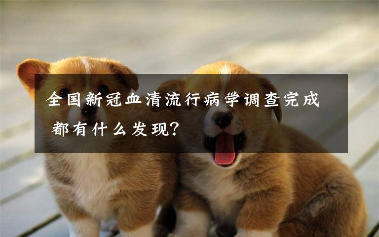 全国新冠血清流行病学调查完成 都有什么发现?