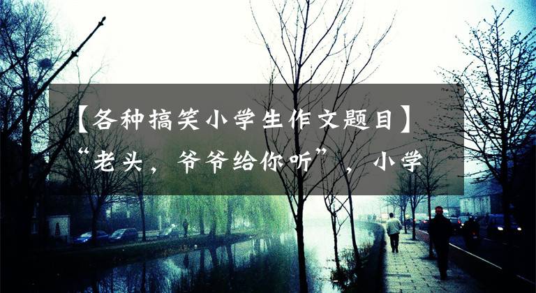 【各种搞笑小学生作文题目】“老头,爷爷给你听”,小学生作文《笨嘴》人气,老师笑得捧腹大笑。