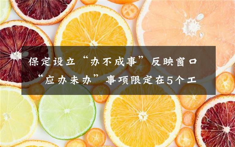 保定设立“办不成事”反映窗口 “应办未办”事项限定在5个工作日解决 对此大家怎么看?