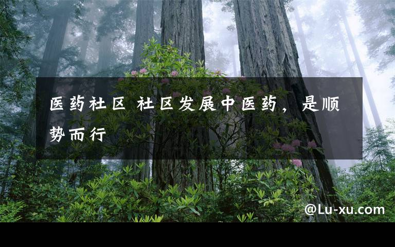 医药社区 社区发展中医药，是顺势而行
