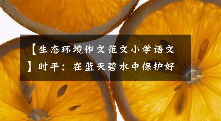 【生态环境作文范文小学语文】时平:在蓝天碧水中保护好生态文明。