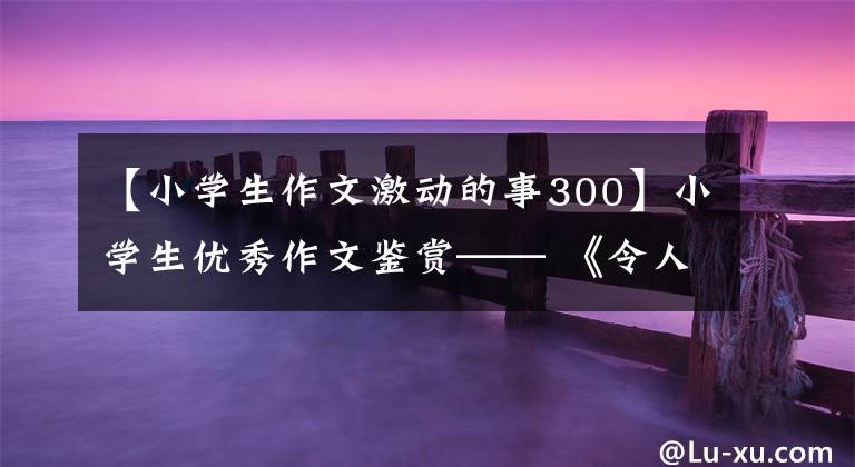 【小学生作文激动的事300】小学生优秀作文鉴赏—— 《令人兴奋的运动会》