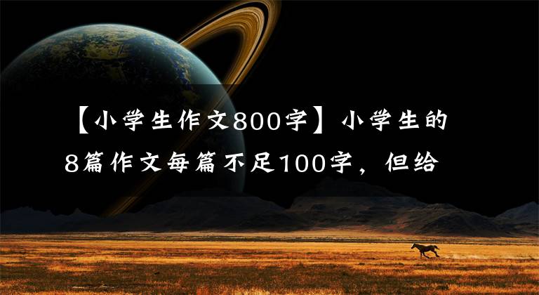 【小学生作文800字】小学生的8篇作文每篇不足100字,但给老师满分