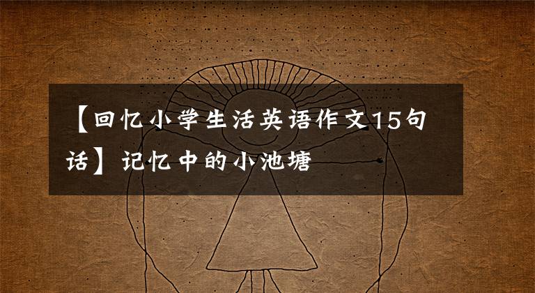 【回忆小学生活英语作文15句话】记忆中的小池塘