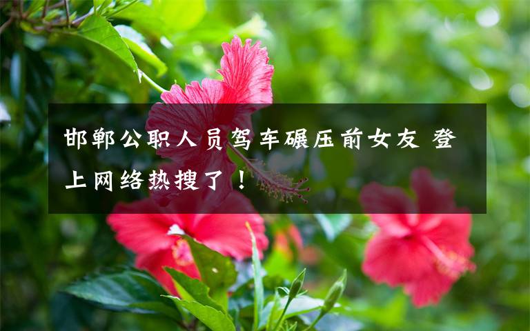 邯郸公职人员驾车碾压前女友 登上网络热搜了!