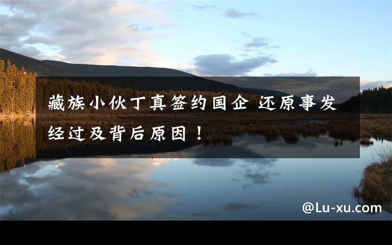 藏族小伙丁真签约国企 还原事发经过及背后原因!