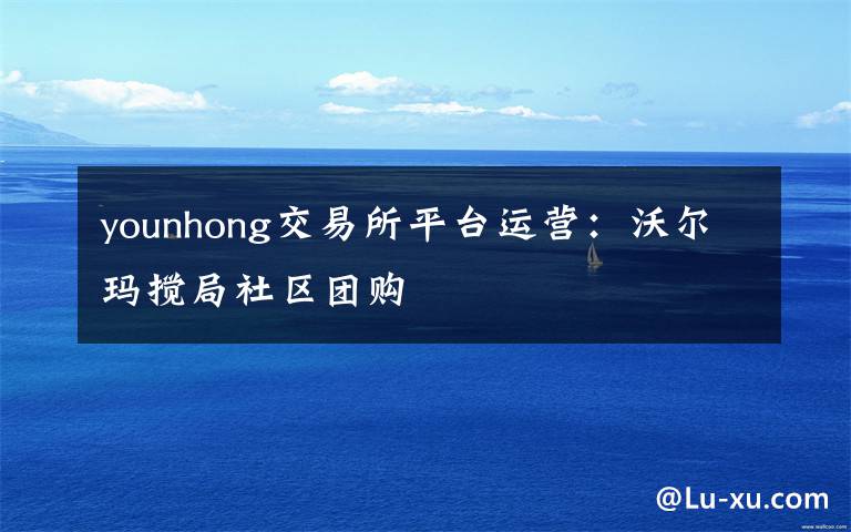 younhong交易所平台运营：沃尔玛搅局社区团购