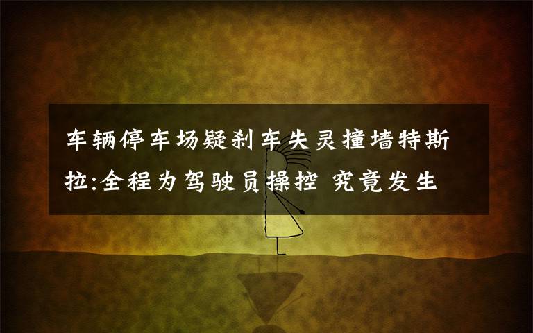 车辆停车场疑刹车失灵撞墙特斯拉:全程为驾驶员操控 究竟发生了什么?