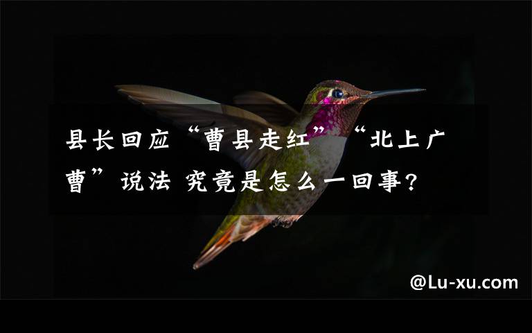 县长回应“曹县走红”“北上广曹”说法 究竟是怎么一回事?