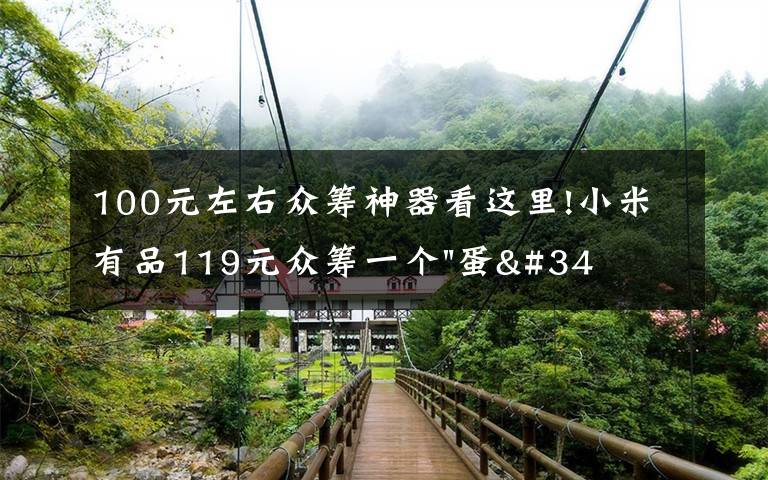 100元左右众筹神器看这里!小米有品119元众筹一个"蛋"!年轻人放松神器?