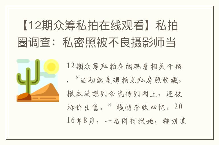 【12期众筹私拍在线观看】私拍圈调查：私密照被不良摄影师当情色图偷卖