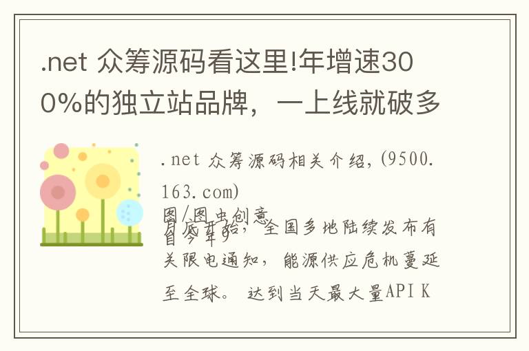 .net 众筹源码看这里!年增速300%的独立站品牌,一上线就破多项记录