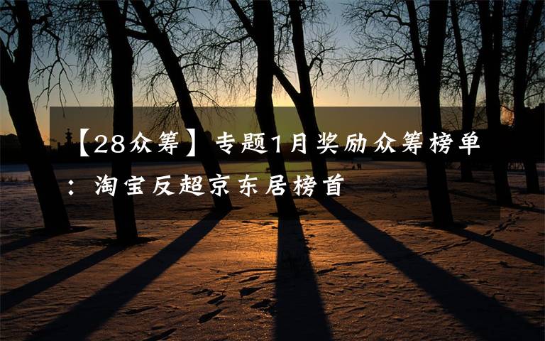 【28众筹】专题1月奖励众筹榜单:淘宝反超京东居榜首