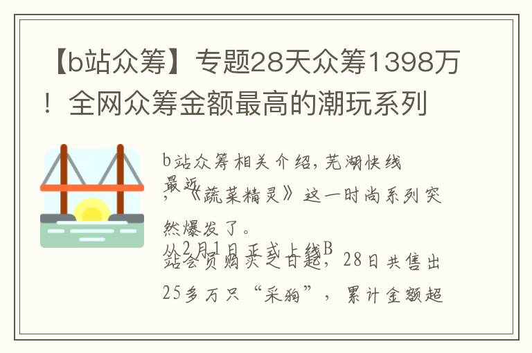 【b站众筹】专题28天众筹1398万！全网众筹金额最高的潮玩系列诞生