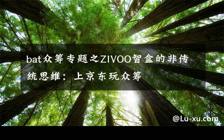 bat众筹专题之ZIVOO智盒的非传统思维：上京东玩众筹