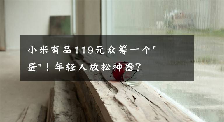 小米有品119元众筹一个"蛋"!年轻人放松神器?