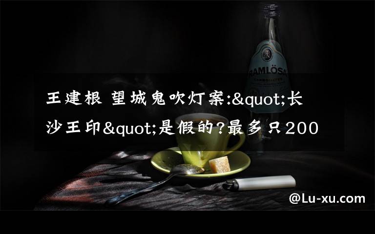 王建根 望城鬼吹灯案:"长沙王印"是假的?最多只200岁?