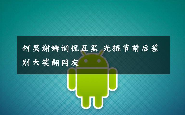 何炅谢娜调侃互黑 光棍节前后差别大笑翻网友