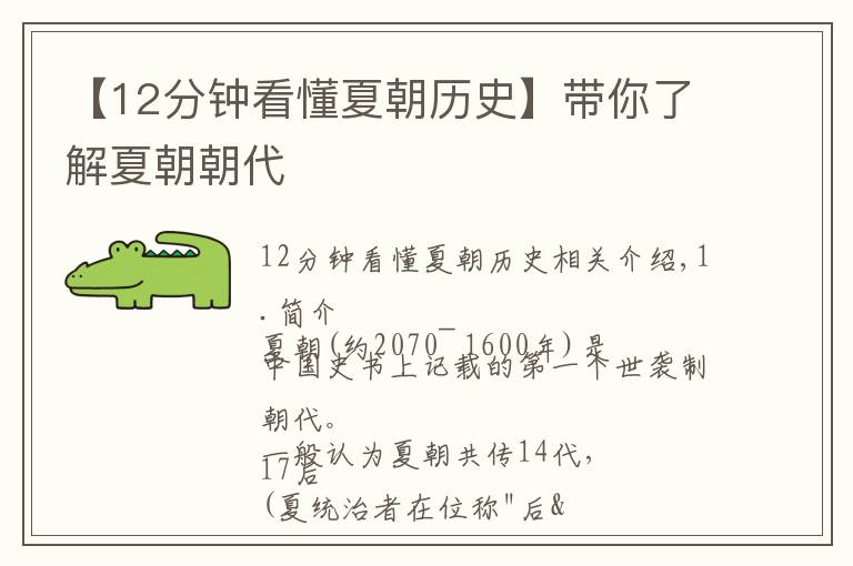 【12分钟看懂夏朝历史】带你了解夏朝朝代