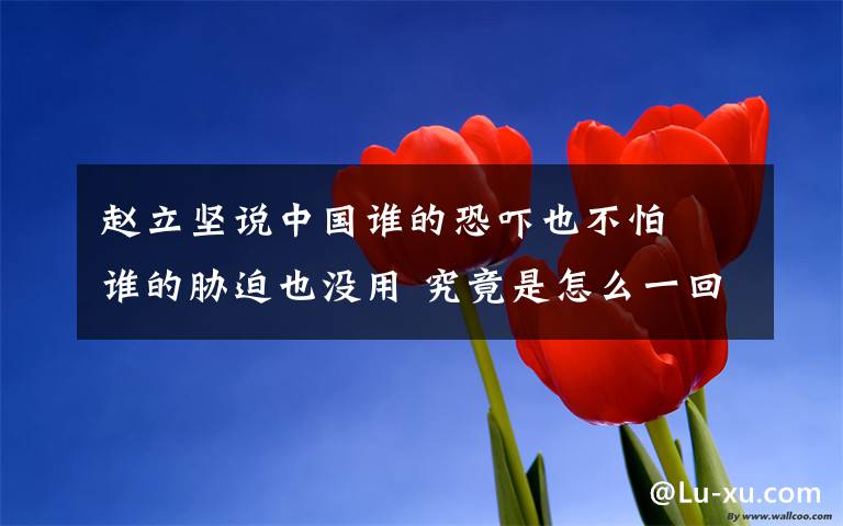 赵立坚说中国谁的恐吓也不怕  谁的胁迫也没用 究竟是怎么一回事?