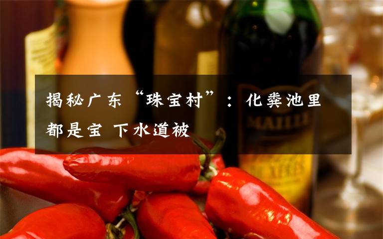 揭秘广东“珠宝村”:化粪池里都是宝 下水道被