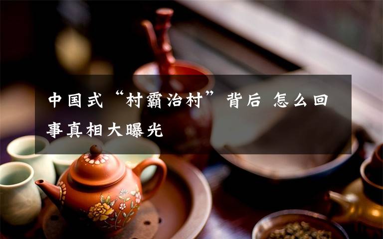 中国式“村霸治村”背后 怎么回事真相大曝光