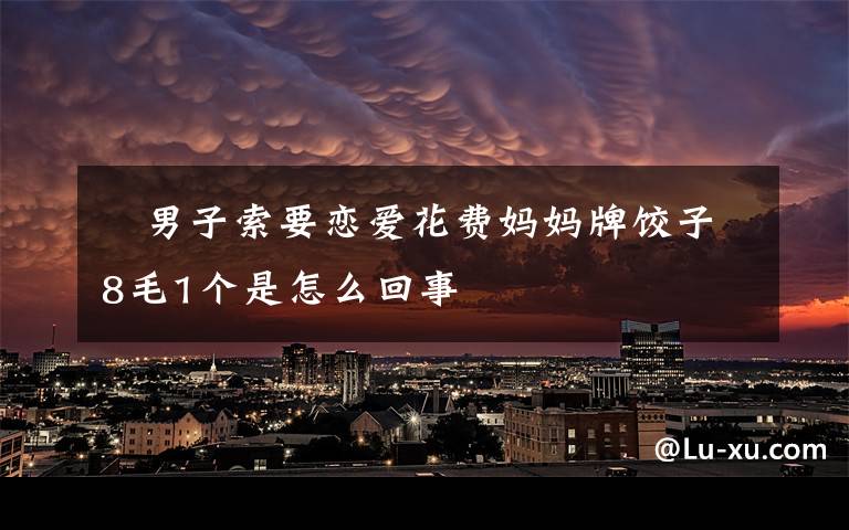 男子索要恋爱花费妈妈牌饺子8毛1个是怎么回事