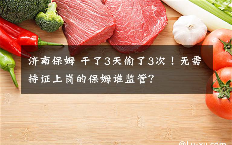 济南保姆 干了3天偷了3次!无需持证上岗的保姆谁监管?