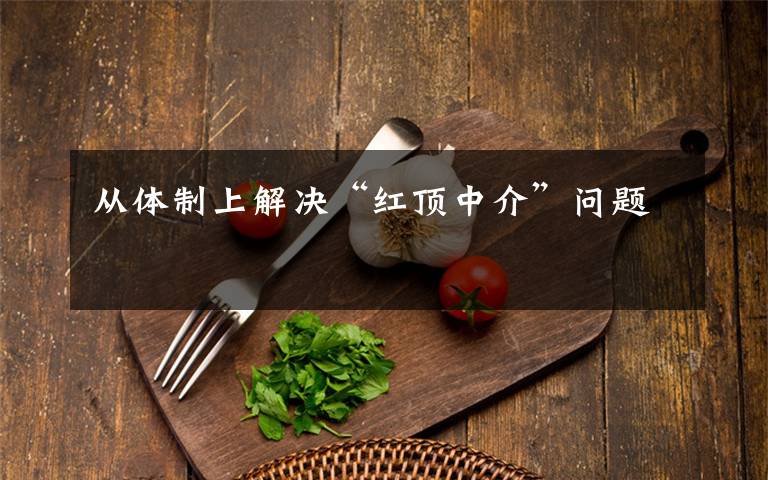 从体制上解决“红顶中介”问题