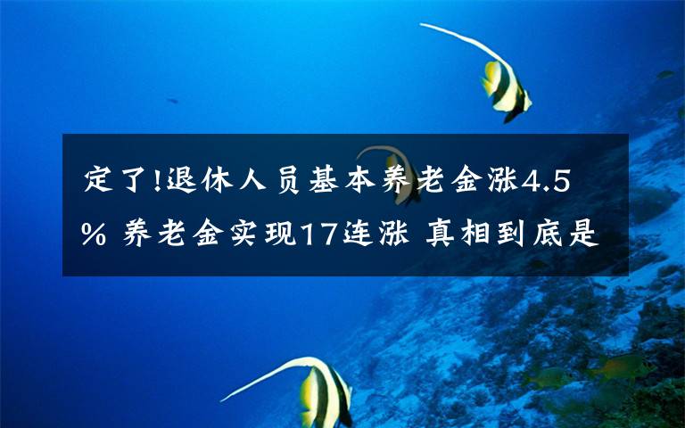 定了!退休人员基本养老金涨4.5% 养老金实现17连涨 真相到底是怎样的？