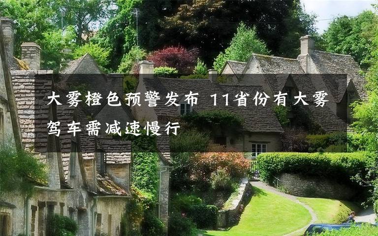 大雾橙色预警发布 11省份有大雾驾车需减速慢行