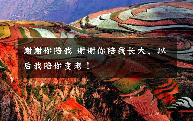 谢谢你陪我 谢谢你陪我长大,以后我陪你变老!