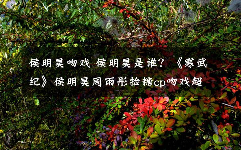 侯明昊吻戏 侯明昊是谁?《寒武纪》侯明昊周雨彤捡糖cp吻戏超甜