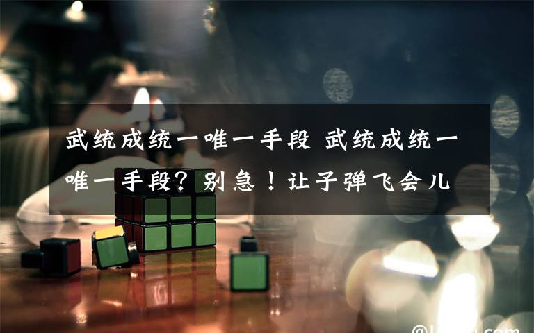 武统成统一唯一手段 武统成统一唯一手段?别急!让子弹飞会儿