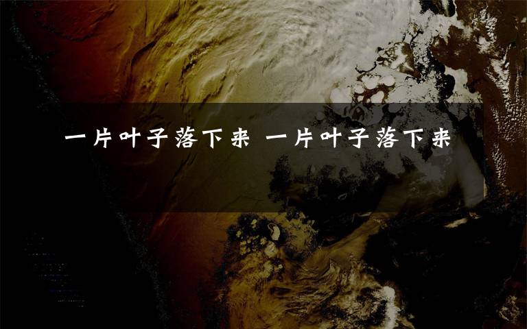 一片叶子落下来 一片叶子落下来