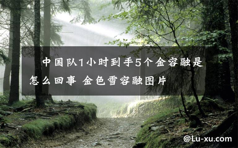 中国队1小时到手5个金容融是怎么回事 金色雪容融图片