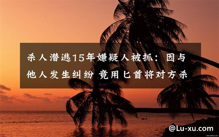 杀人潜逃15年嫌疑人被抓:因与他人发生纠纷 竟用匕首将对方杀害