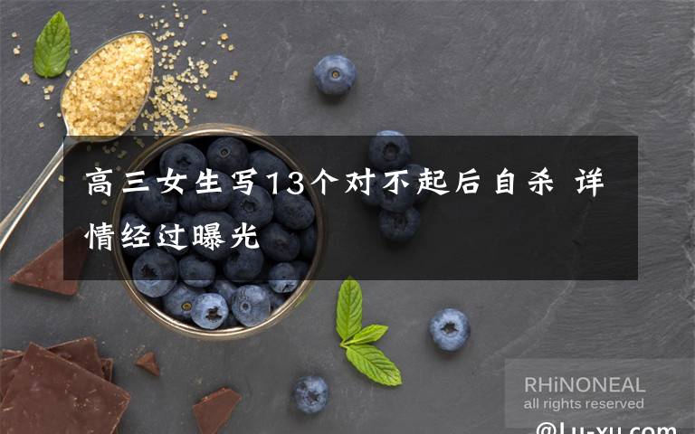 高三女生写13个对不起后自杀 详情经过曝光