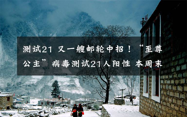 测试21 又一艘邮轮中招!“至尊公主”病毒测试21人阳性 本周末将停港全员接受检测